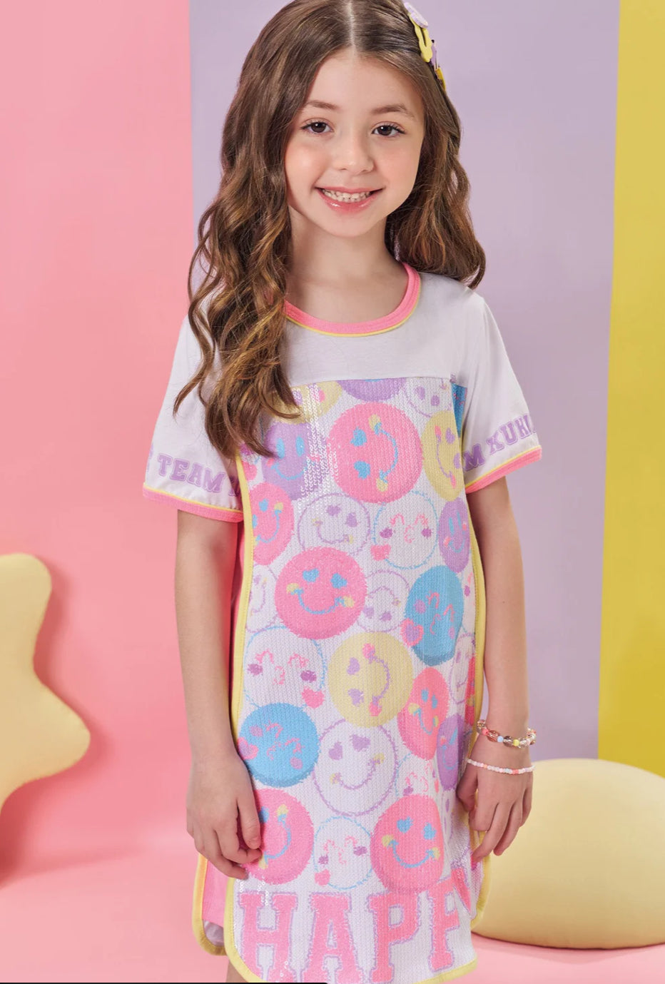 Kukiê Vestido Lentejuelas Happy Face
