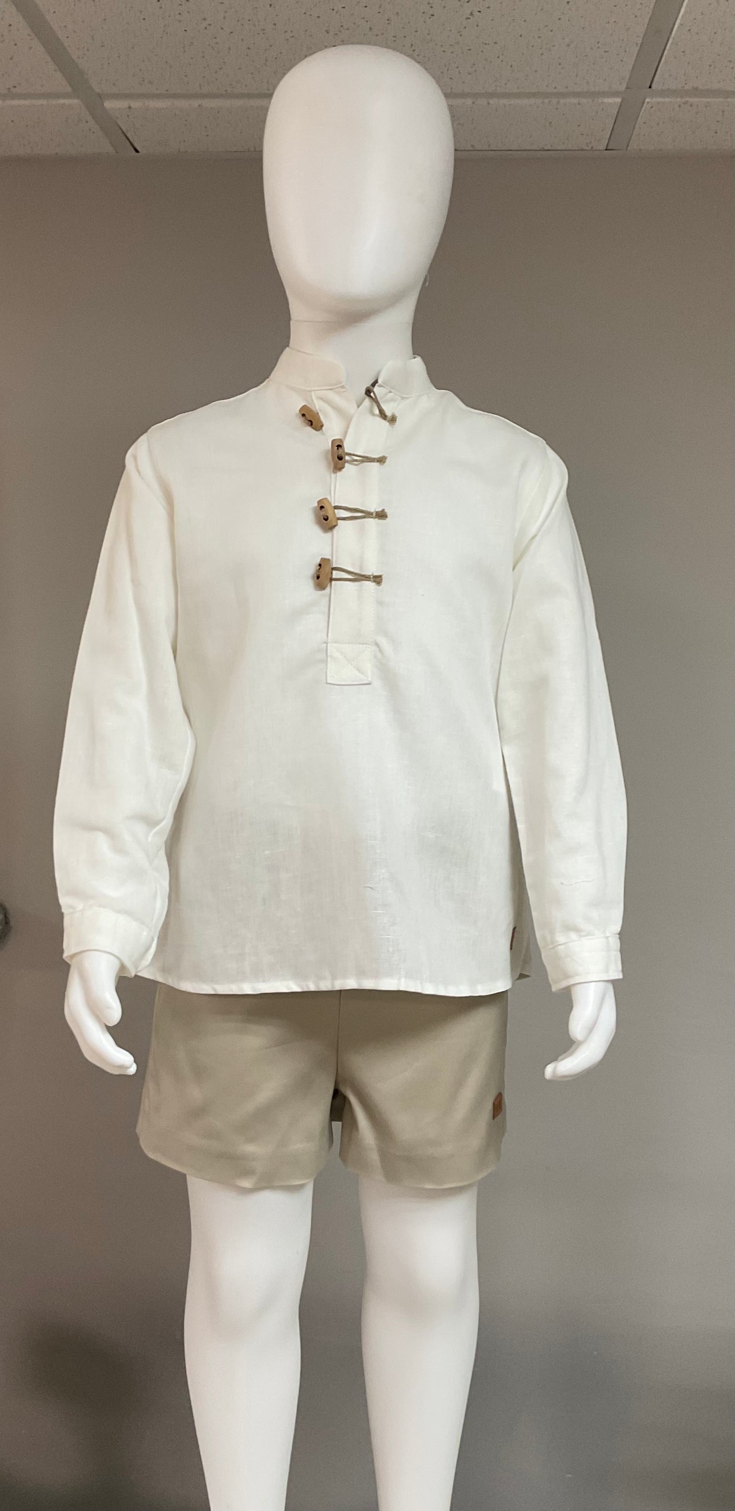 José Varón Conjunto Camisa Lino Y Corto Sarga