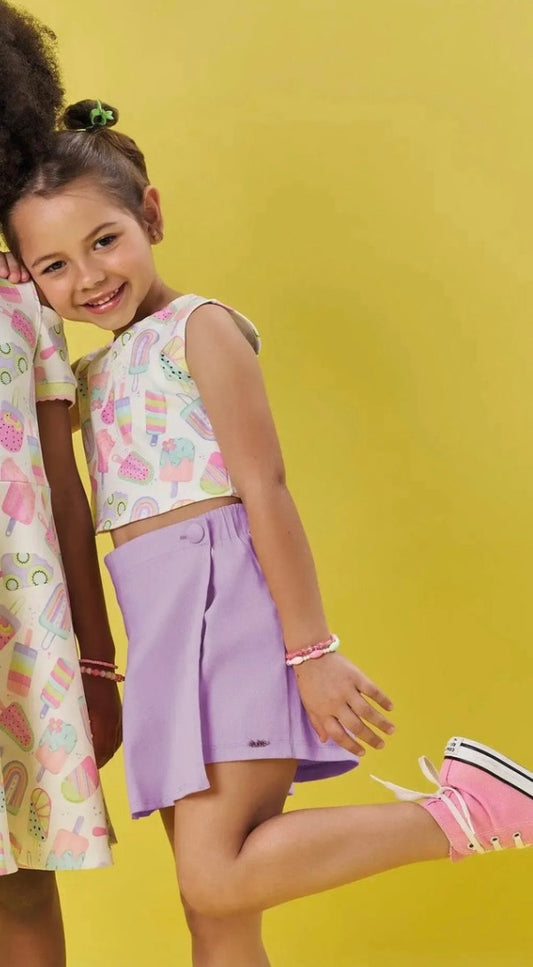 Kukiê Conjunto Regata Boxy Fly Tech Icecream