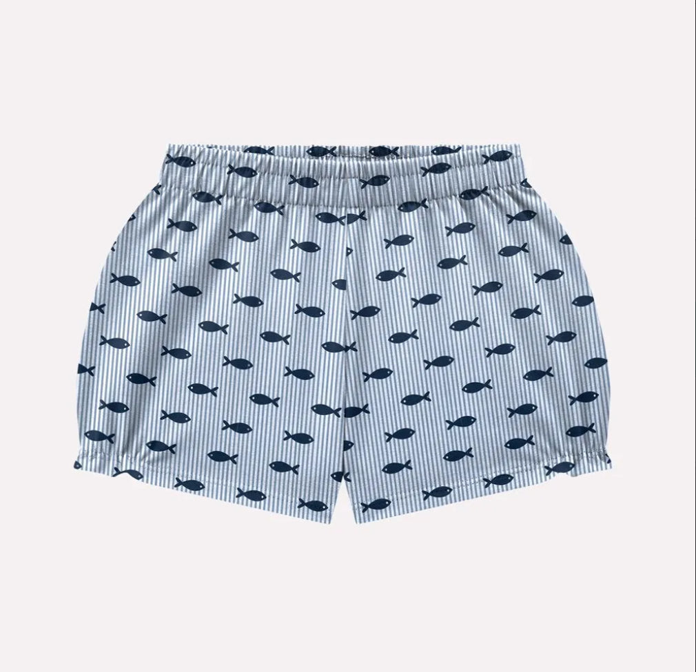 Milon Conjunto Azul Estampado Estrellas Y Peces Niña Ref.2001019-0452