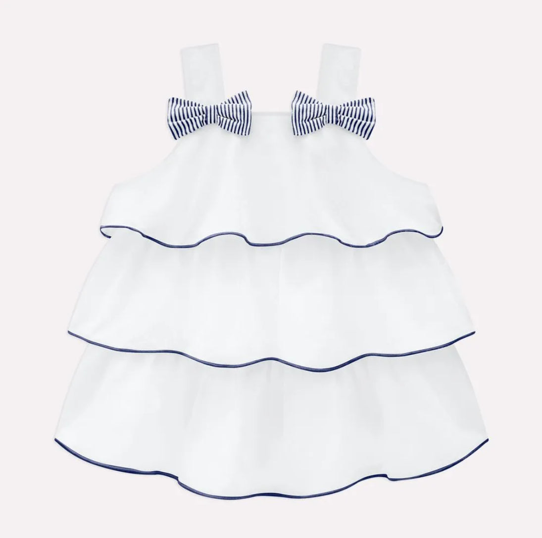 Milon Conjunto Blusa Volantes Azul