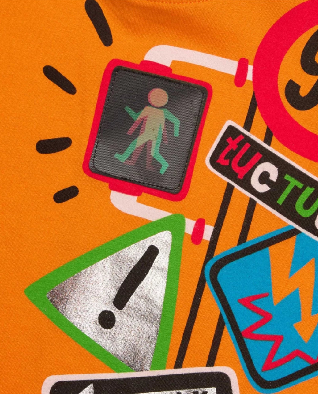 TucTuc Conjunto Niño Camiseta Manga Larga Estampados Señales Trafico Pantalón Gris Estampado Herramientas