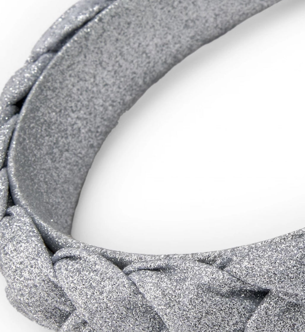 TucTuc Diadema Niña Plata Con Trenza Glitter