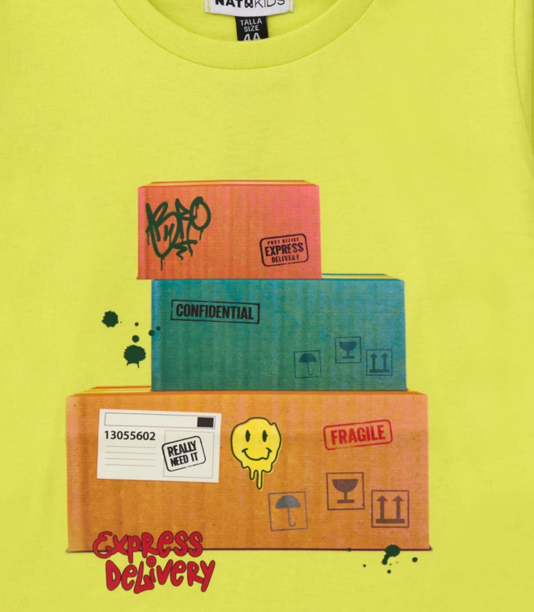 TucTuc NK Camiseta Manga Larga Estampado Cajas Y Pantalón Jogger Negro Con Estampado Grafitti