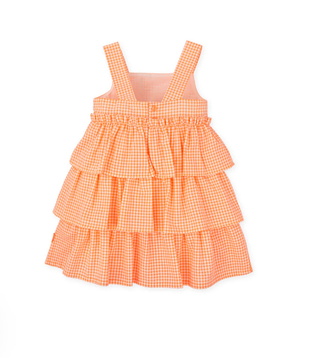Tutto Piccolo Vestido Tirantes Vichy Naranja