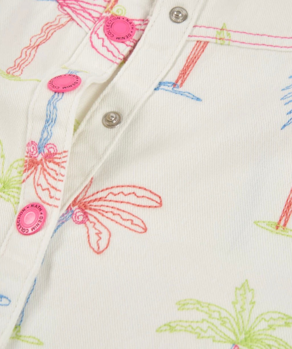 TucTuc NK Vestido Estampado De Palmeras
