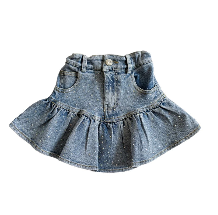 TWD Denim Embellished Skort Birthday Collection
