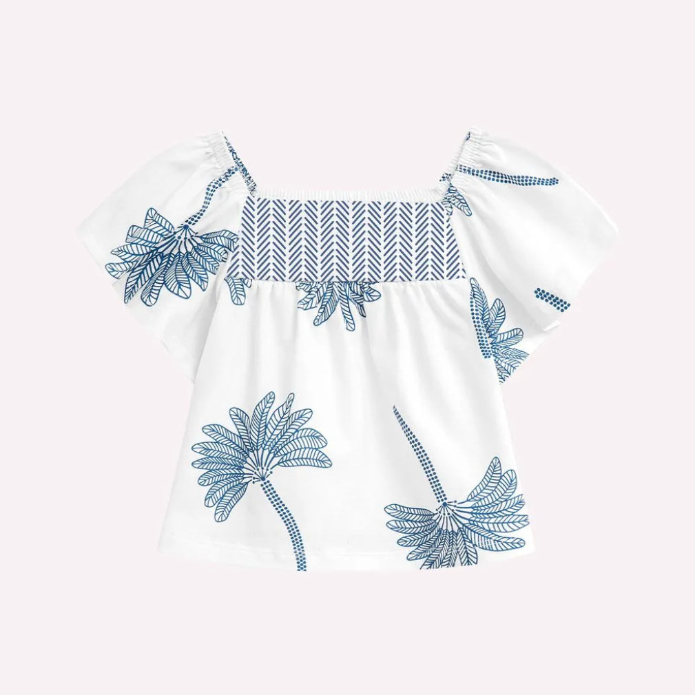 Nanai Conjunto Infantil Niña Palmeras Azules