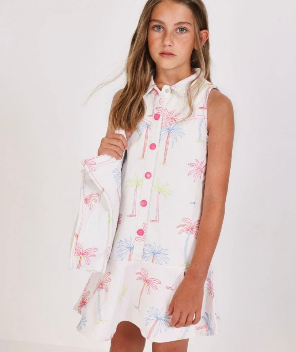TucTuc NK Vestido Estampado De Palmeras