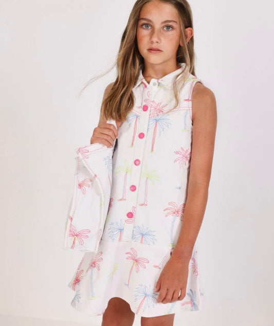 TucTuc NK Vestido Estampado De Palmeras