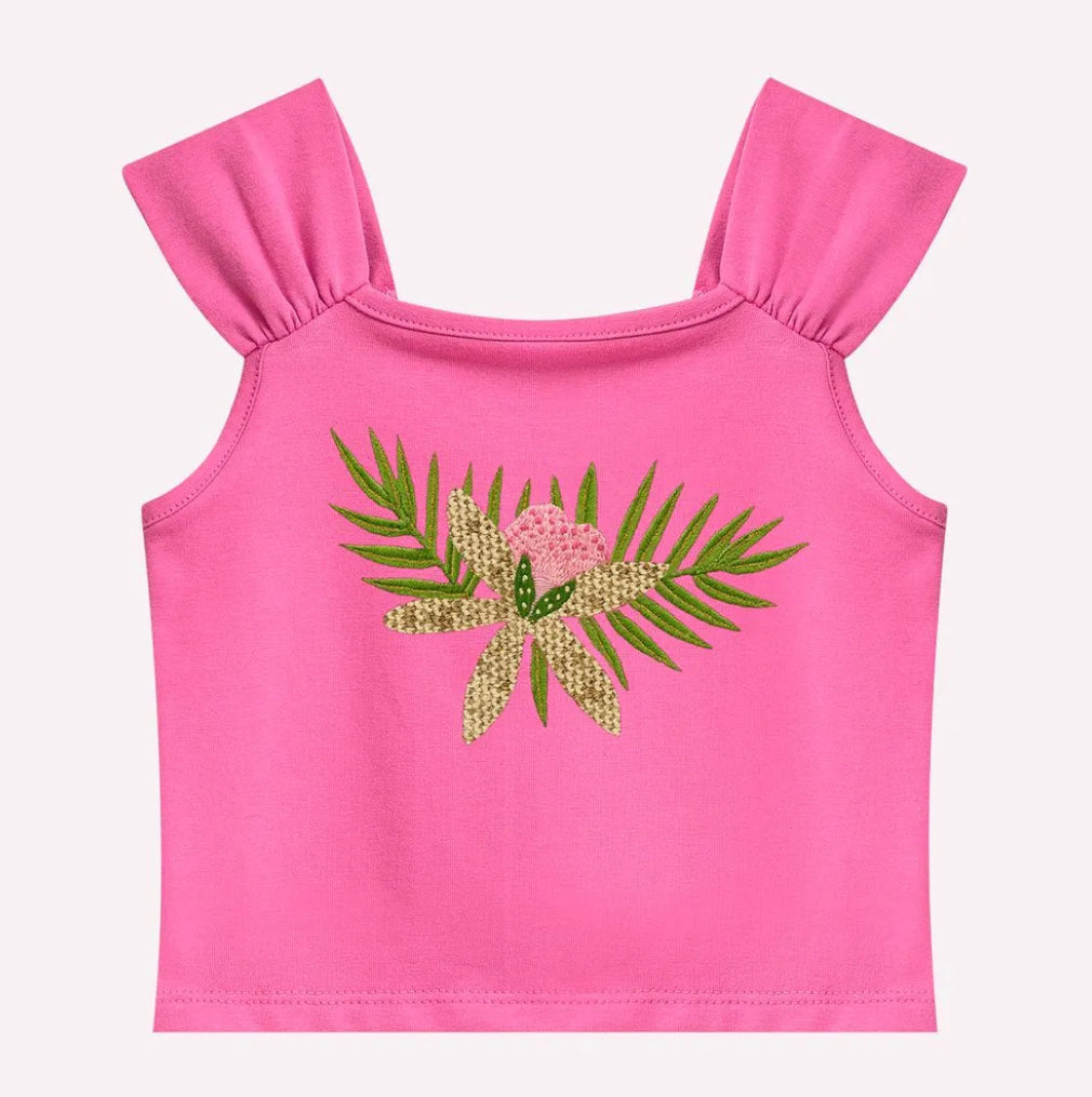 Nanai Conjunto Infantil Niña Hojas Verdes