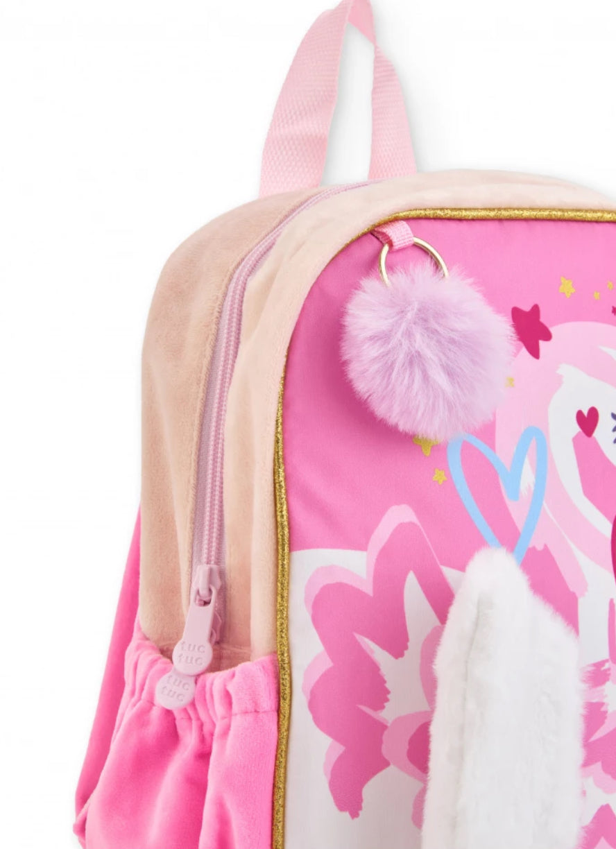 TucTuc Mochila para niña en rosa con estampado de cisne