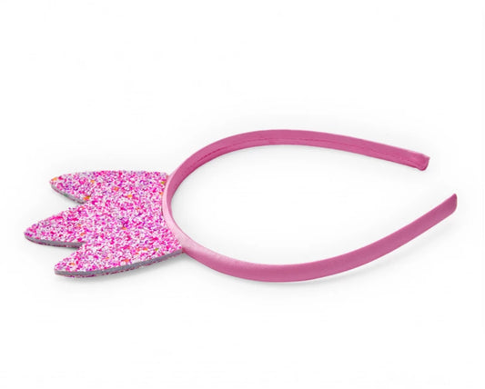 TucTuc  Diadema Niña Color Rosa Con Corona  Glitter Multicolor