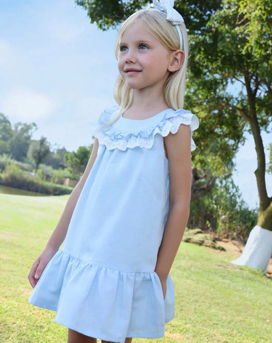 Tutto Piccolo Vestido Lino Porcelana