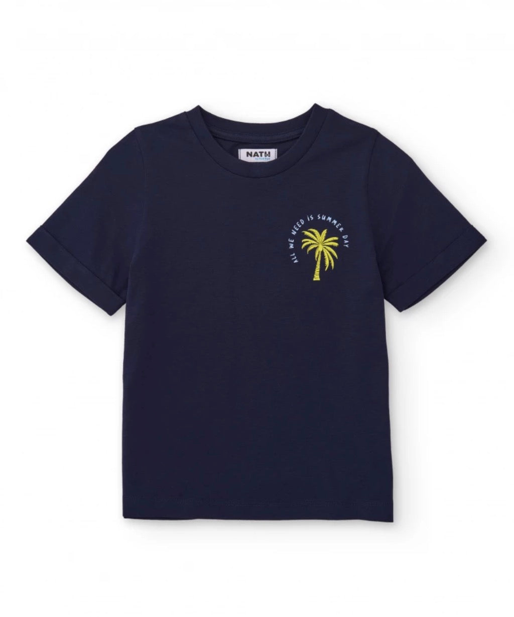TucTuc NK Camiseta Con Detalle De Palmera