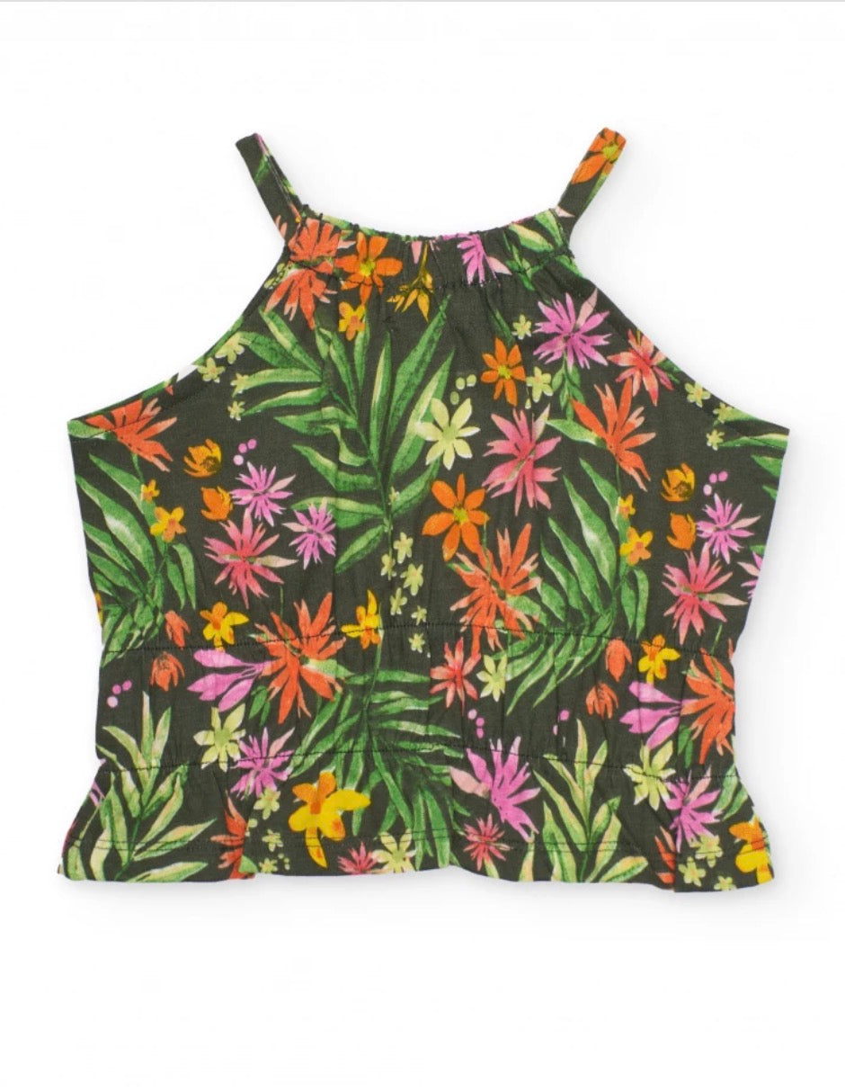 TucTuc NK Top Fruncido Y Falda Con Cintura Fruncida