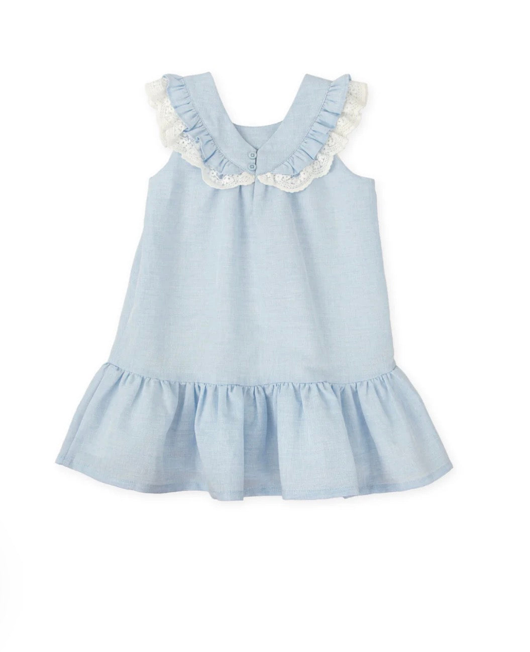 Tutto Piccolo Vestido Lino Porcelana