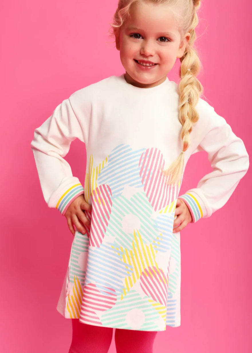 AGATHA RUIZ DE LA PRADA VESTIDO ICONOS BLANCO CON LEOTARDOS