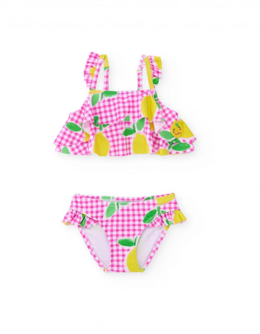 TucTuc Bikini Fondo Vichy Estampado Limones