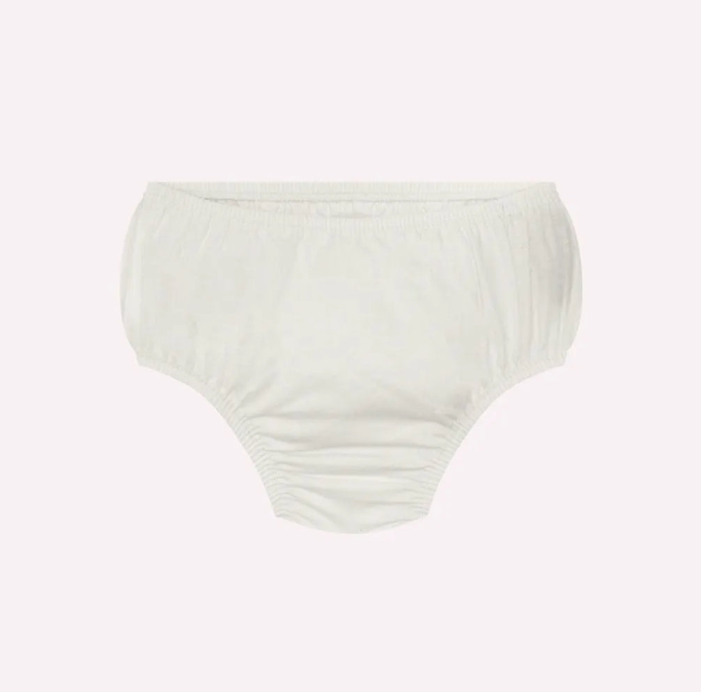 Milon Vestido Infantil Blanco Con Bordado