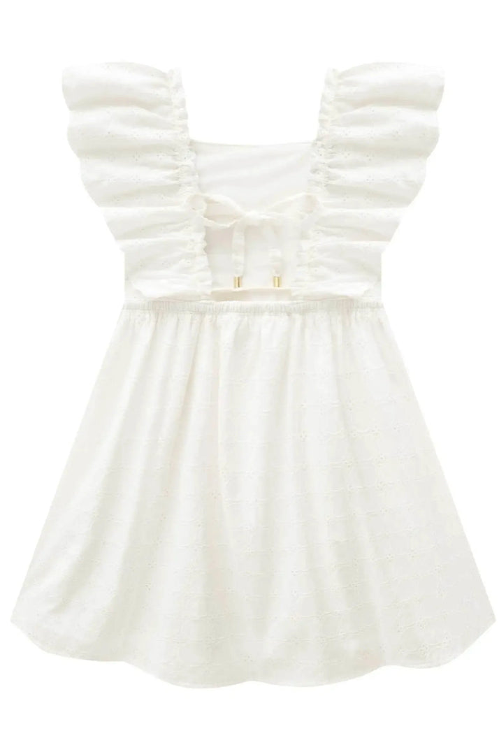 Infanti Vestido Algodón Off White