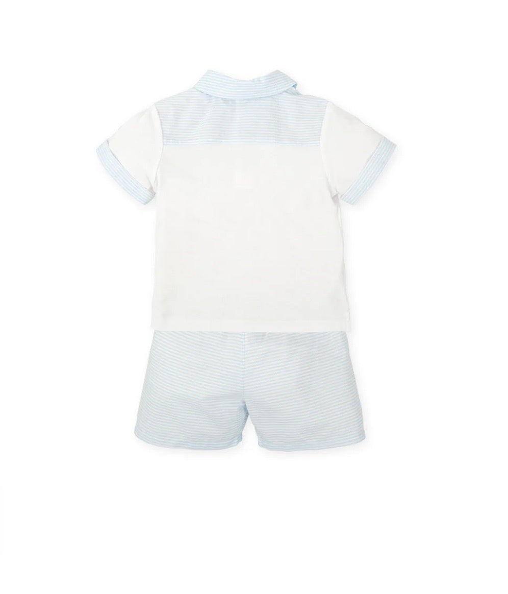 Tutto Piccolo Conjunto Polo Y Bermuda Azul