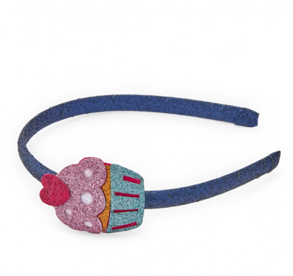 TucTuc Diadema Niña Azul con Cupcake Brillante