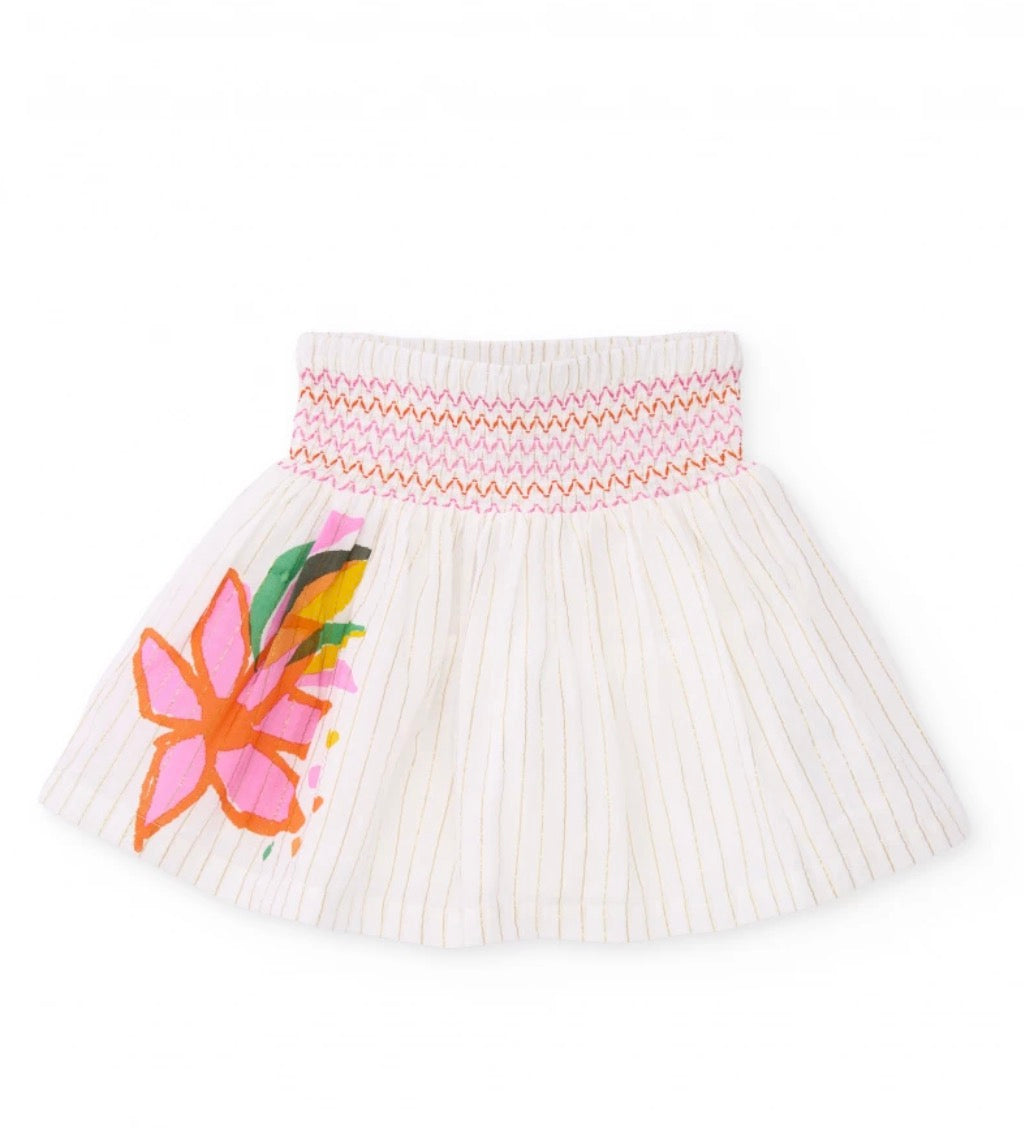 TucTuc Conjunto Top Y Falda Con Bordado Decorativo