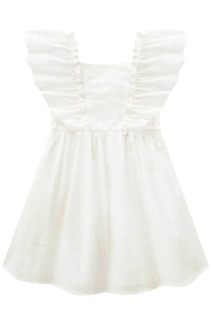 Infanti Vestido Algodón Off White