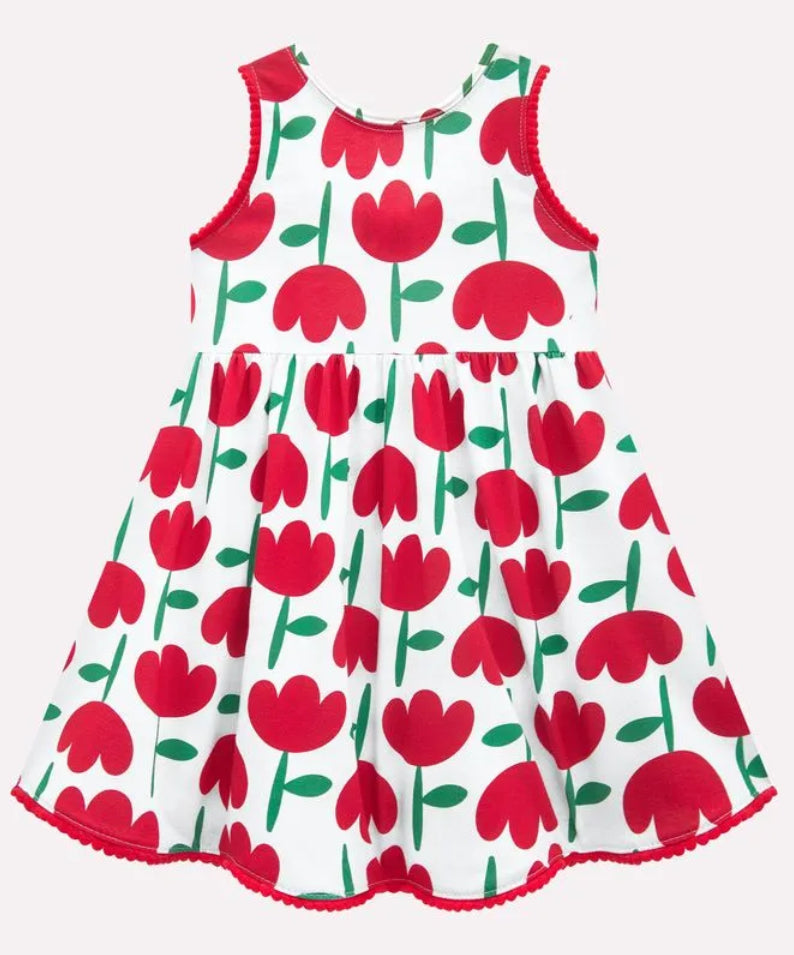 Kyly Vestido Tulipanes Rojo