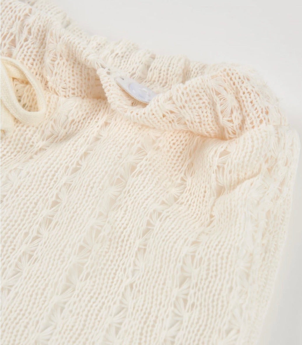 TucTuc NK Top Tejido De Tirantes Ajustables Y Short Tejido Calado