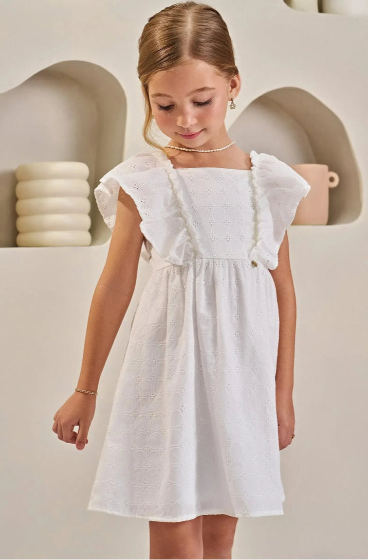 Infanti Vestido Algodón Off White