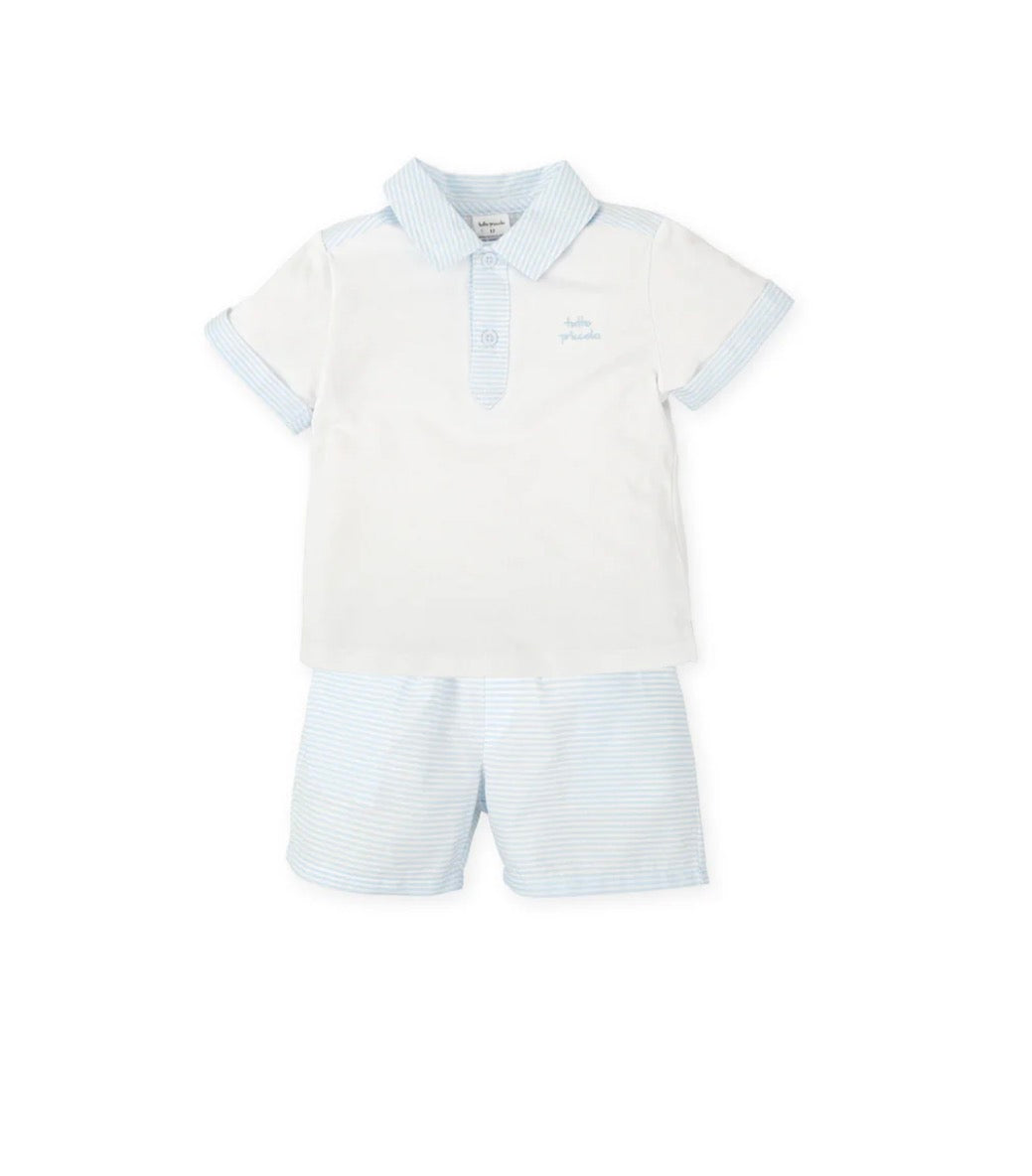 Tutto Piccolo Conjunto Polo Y Bermuda Azul