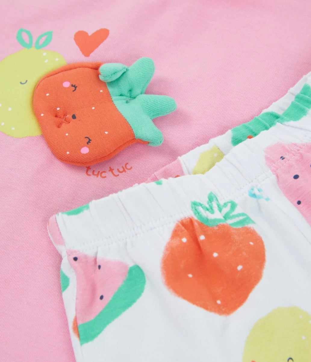 TucTuc Conjunto Detalle Frontal En Relieve De Frutas