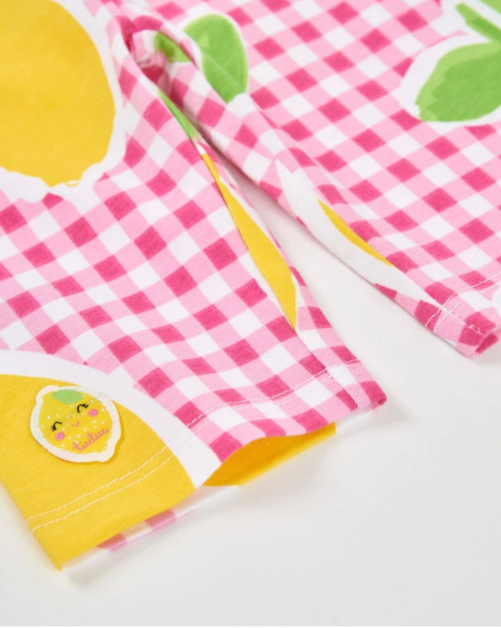 TucTuc Conjunto Camiseta Con Limón Y Legging En Fondo Vichy