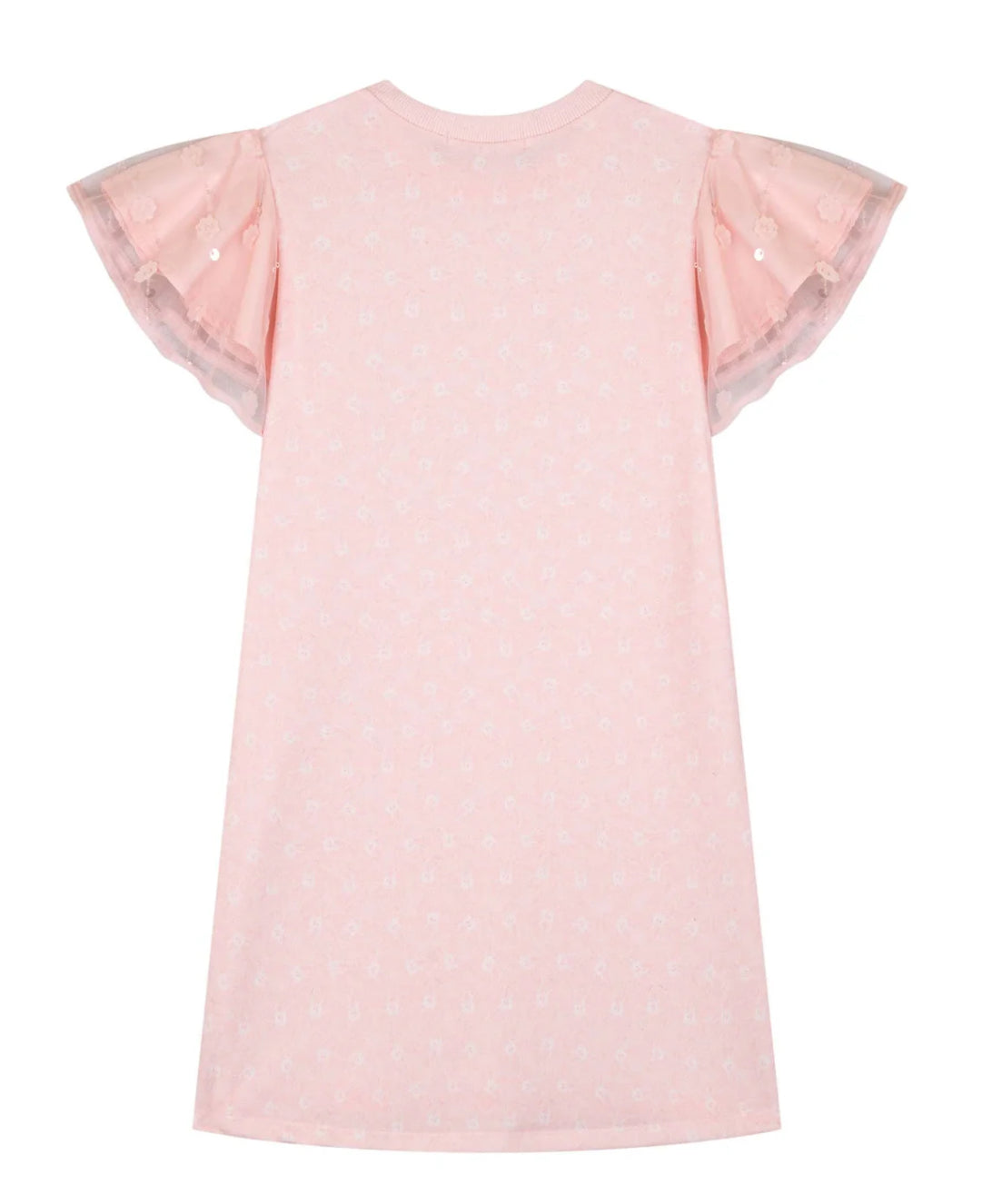 Kukiê Vestido Infantil Melocotón Y Tul Bordado