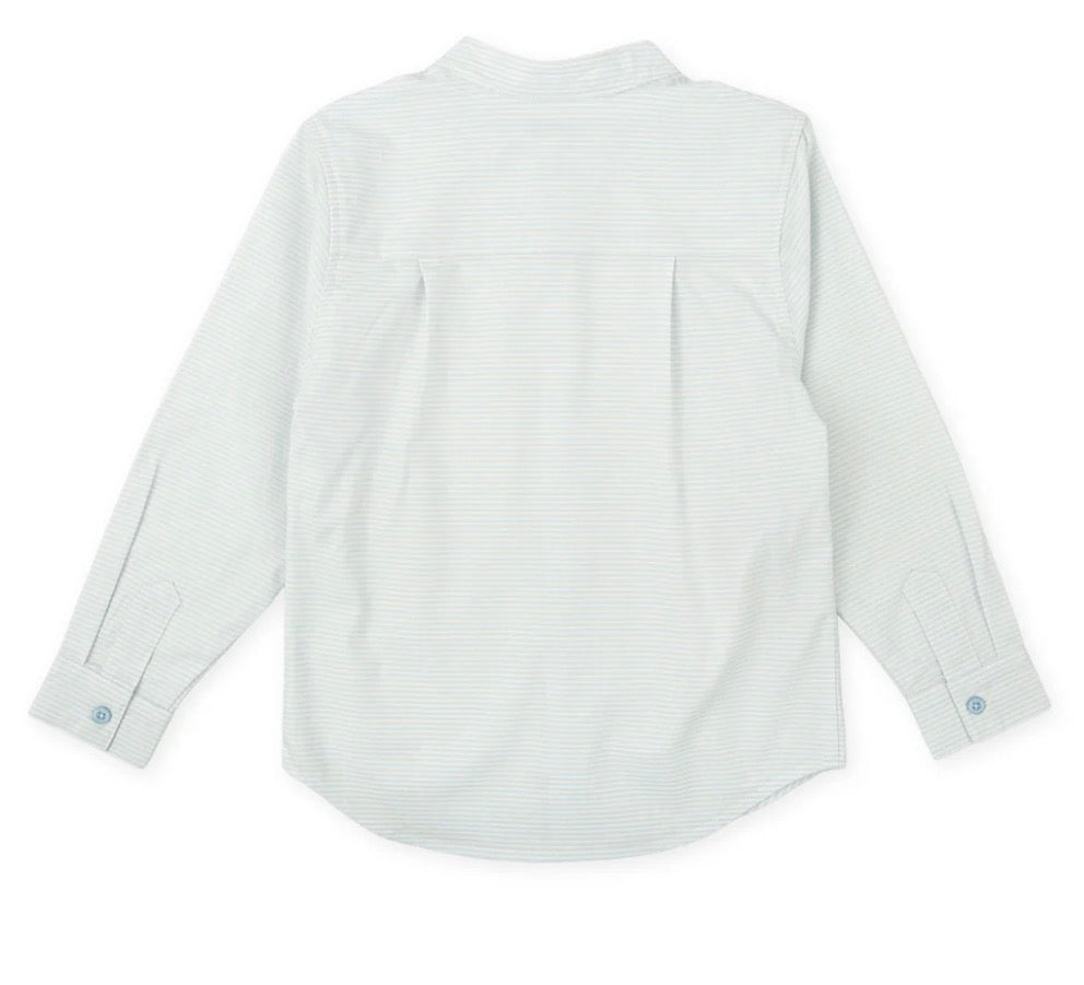 Tutto Piccolo Conjunto Camisa Manga Larga Rayas Y Short Lino Porcelana