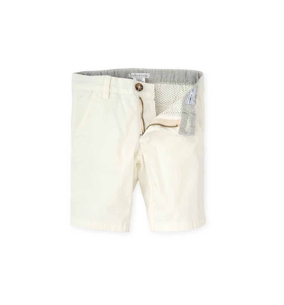 Tutto Piccolo Conjunto Polo Rayas Azul Y Bermuda Blanco