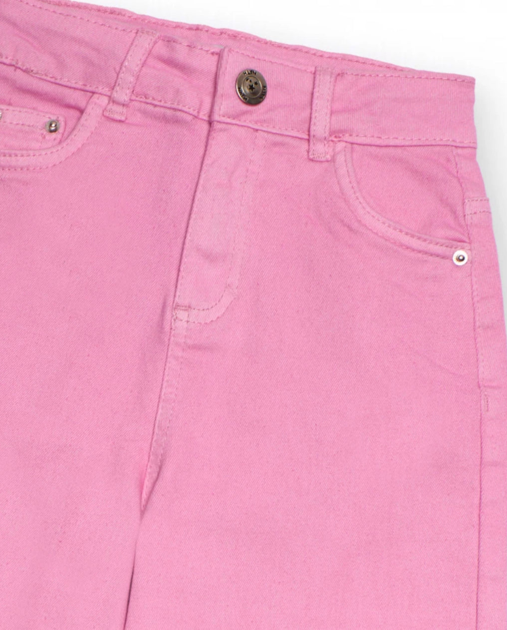 TucTuc NK Conjunto Niña Camiseta manga larga flores bordadas y Pantalón mezclilla color rosa.