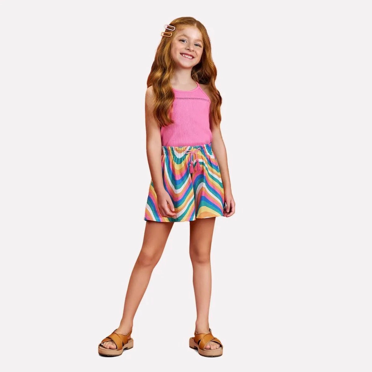 Nanai Conjunto Cropped Top Y Short Colores