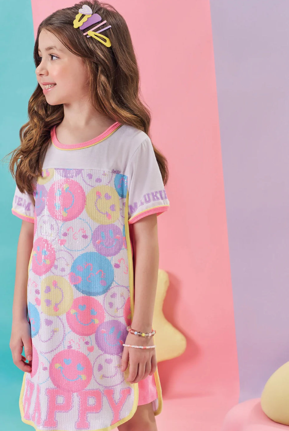Kukiê Vestido Lentejuelas Happy Face