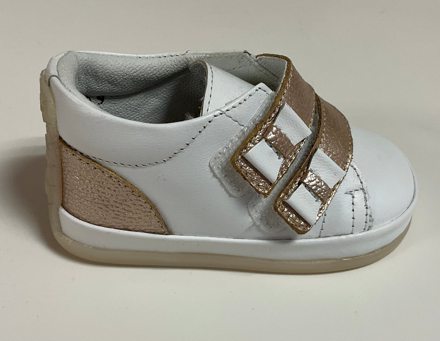 Karela Kids Pre-Walk White/Gold Shoes
