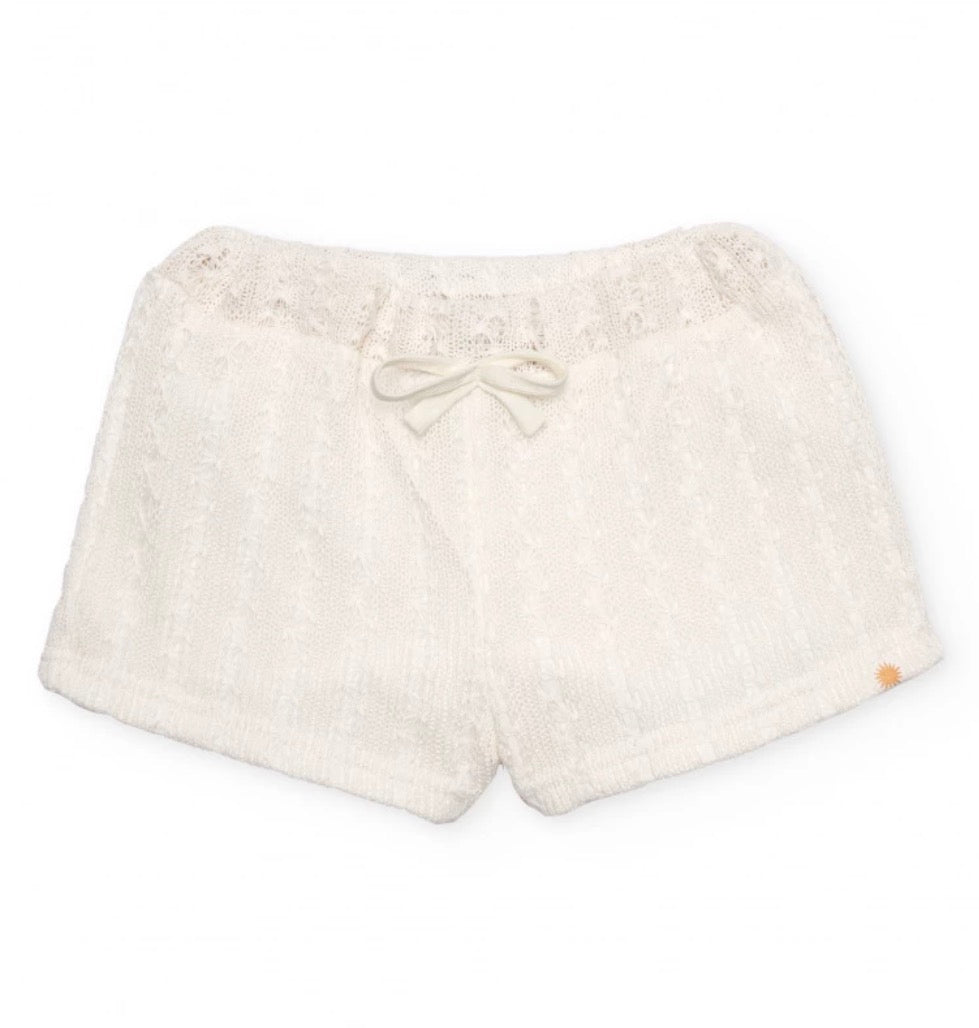TucTuc NK Top Tejido De Tirantes Ajustables Y Short Tejido Calado