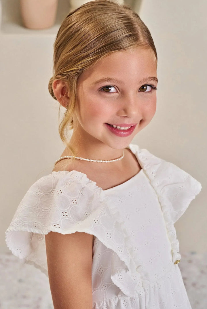 Infanti Vestido Algodón Off White