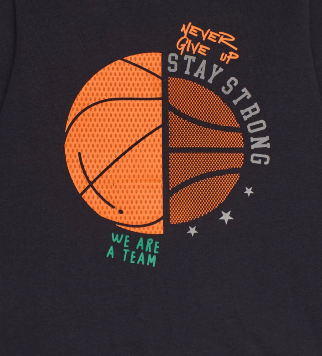 TucTuc NK Camiseta Manga Larga Balón Baloncesto Y Pantalón Jogger Cargo