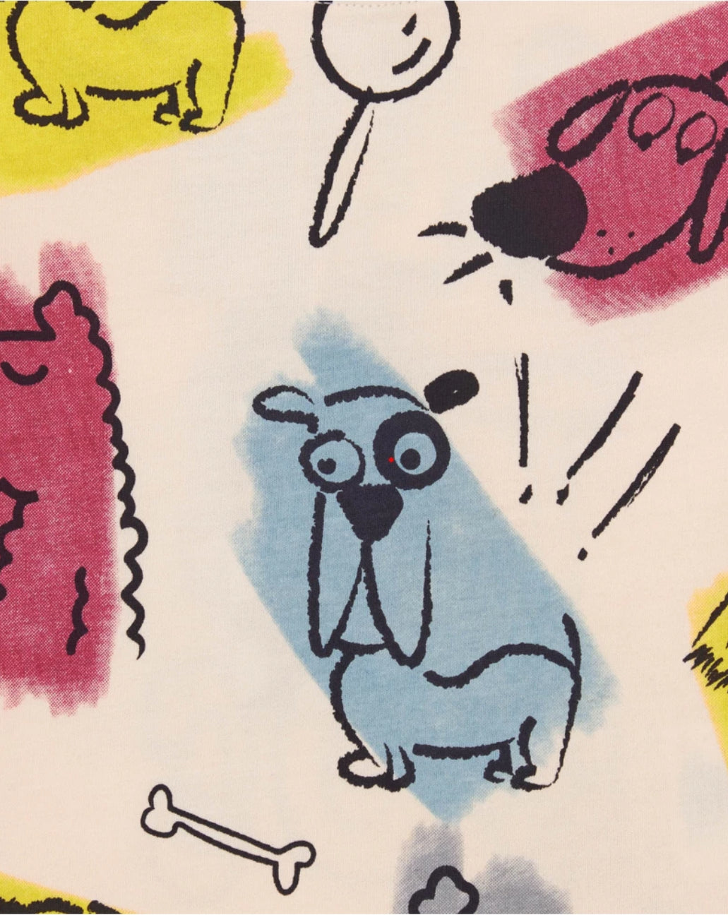 TucTuc Conjunto Niño Camiseta Manga Larga Estampado Perros Pantalón jogger azul marino con bolsillos cargo