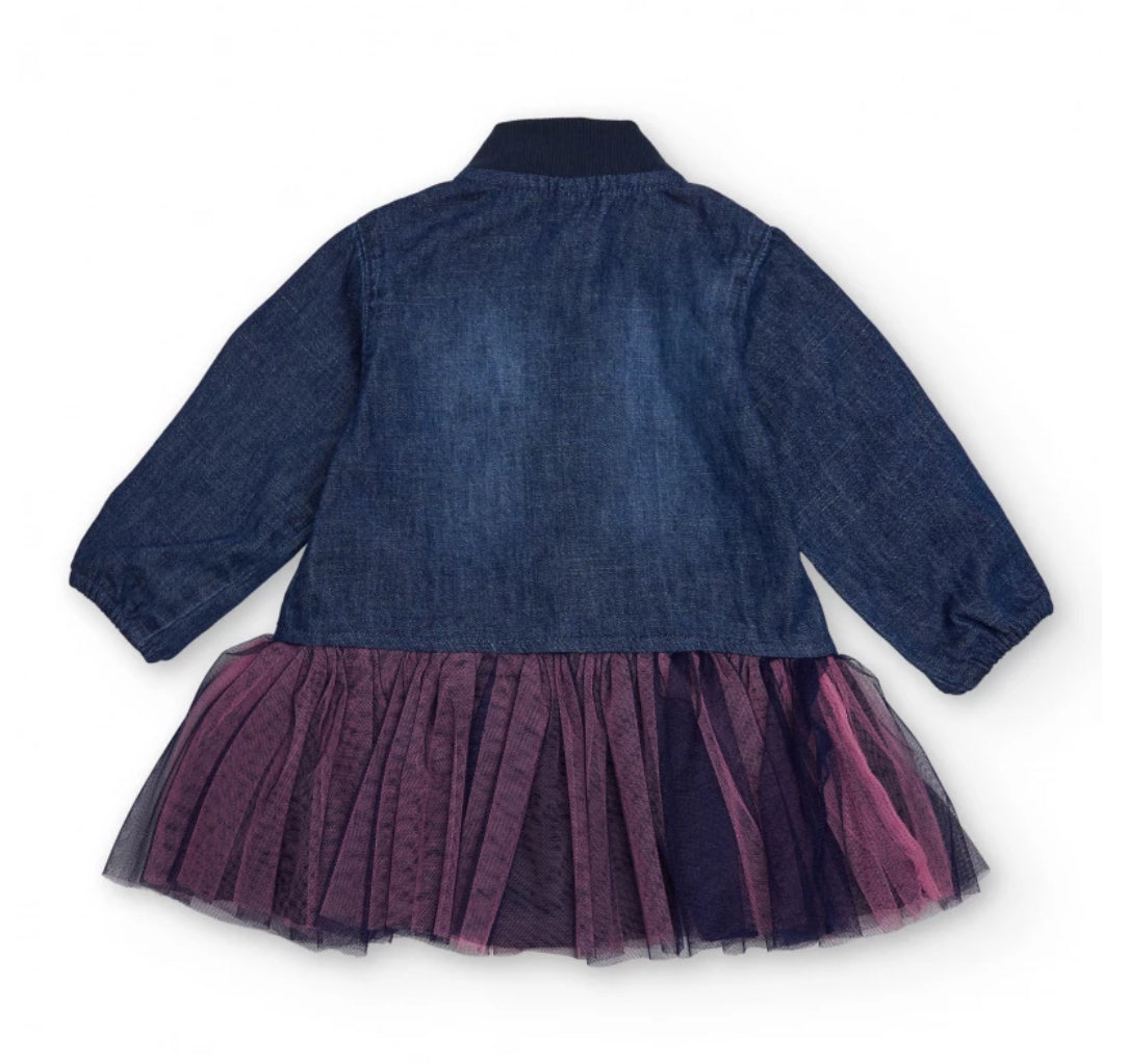 TucTuc Vestido Niña Aplicaciones Estrella Falda Tul