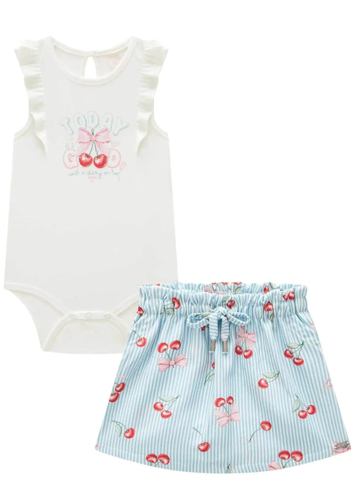 Infanti Conjunto De Body Y Short Today Is A Good Day Cherry