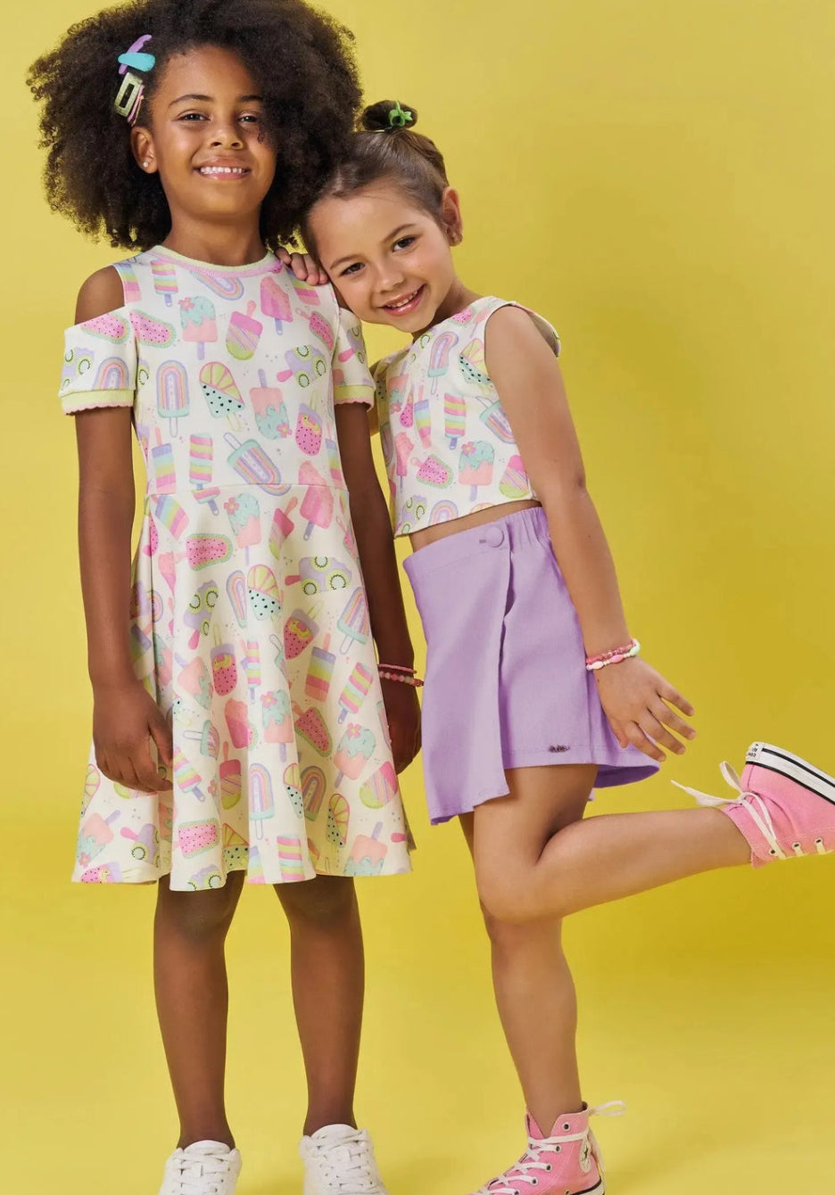 Kukiê Conjunto Regata Boxy Fly Tech Icecream