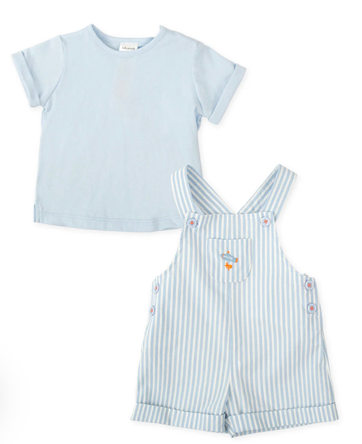 Tutto Piccolo Conjunto Peto Rayas Y Camiseta Azul